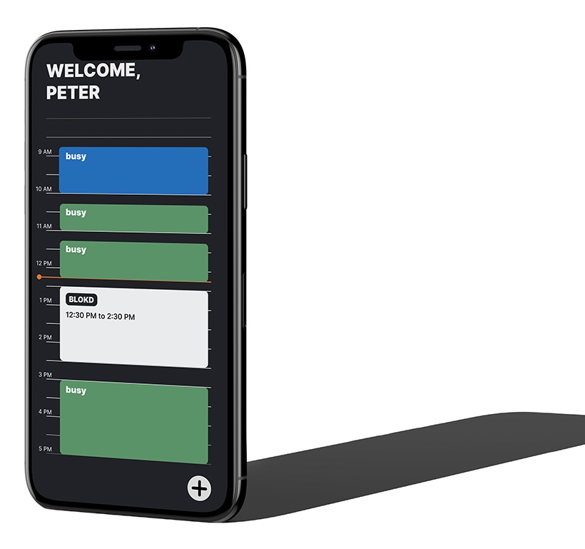 BLOKD app mockup