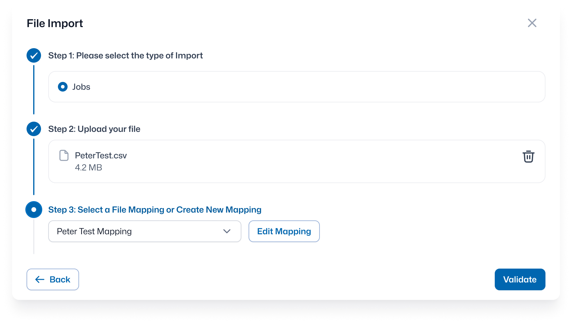 Bulk Import mockup